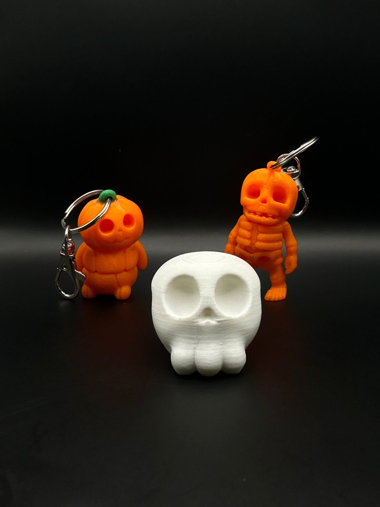 Llavero articulado de Halloween con forma de hombre calabaza