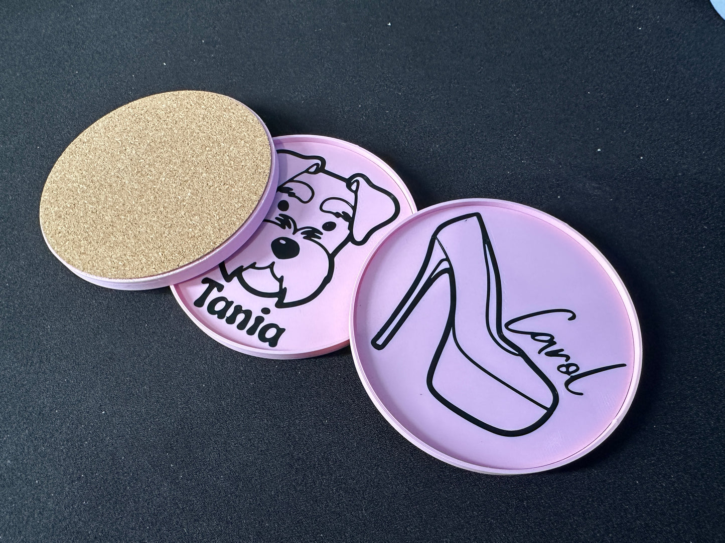 Coasters (Posavasos) Personalizados 3D