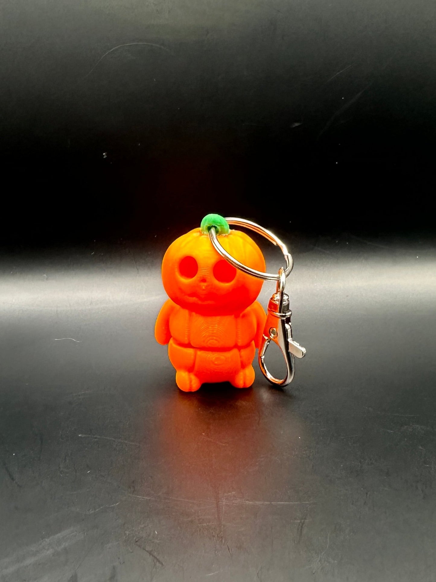 Pumpkin Man Articulated Halloween Keychain