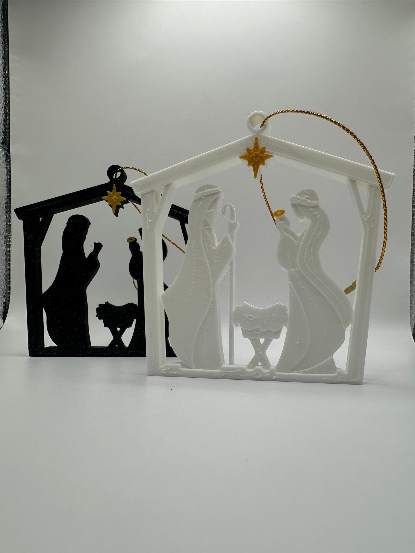 Jesus Nativity Christmas Ornament Set of 2 or 4 (LIMITED EDITION)