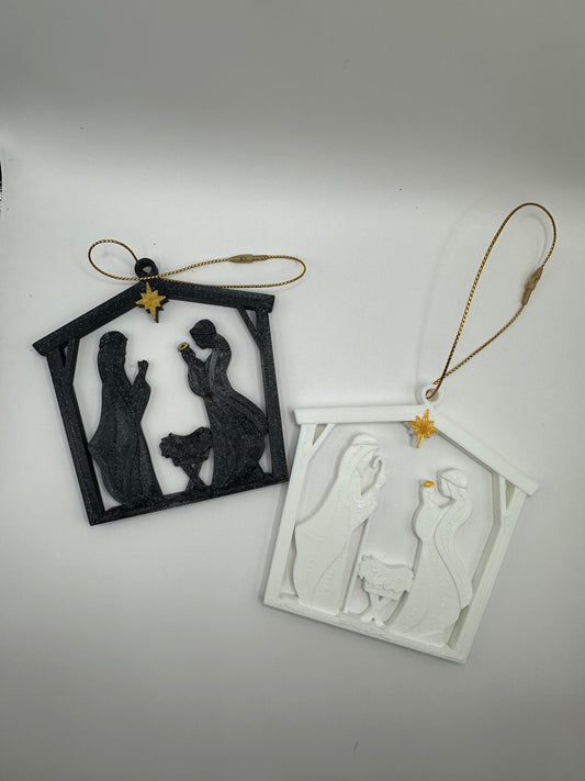 Jesus Nativity Christmas Ornament Set of 2 or 4 (LIMITED EDITION)