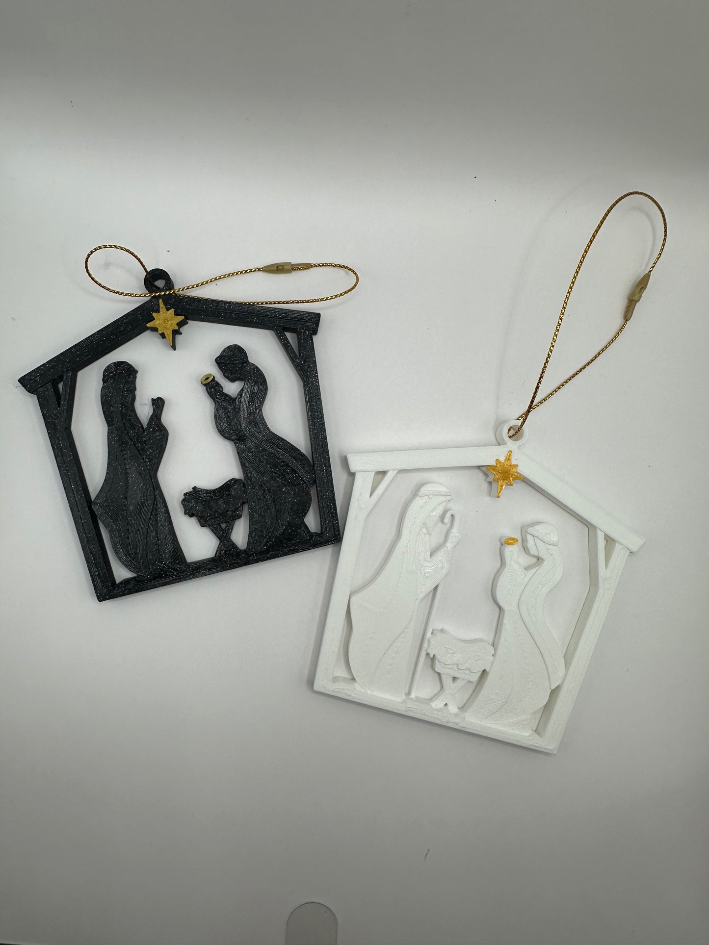 Jesus Nativity Christmas Ornament Set of 2 or 4 (LIMITED EDITION)